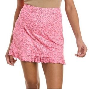 J. McLaughlin Agnes Catalina Pink Floral Ruffle Tennis Skort Skirt Golf Small